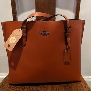 Coach Cognac Laptop Bag EUC